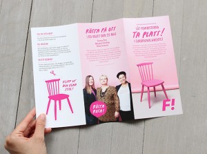 feministiskt initiativ, valkampanj, grafisk design, webb, informationsarkitektur, annons, affisch, folder, malmö, designbyrå, anna nilsson